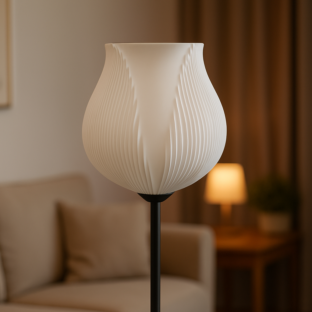 Pantalla Tulipán blanca compatible con E27 Pantalla de lámpara Tulipán blanca para casquillo E27